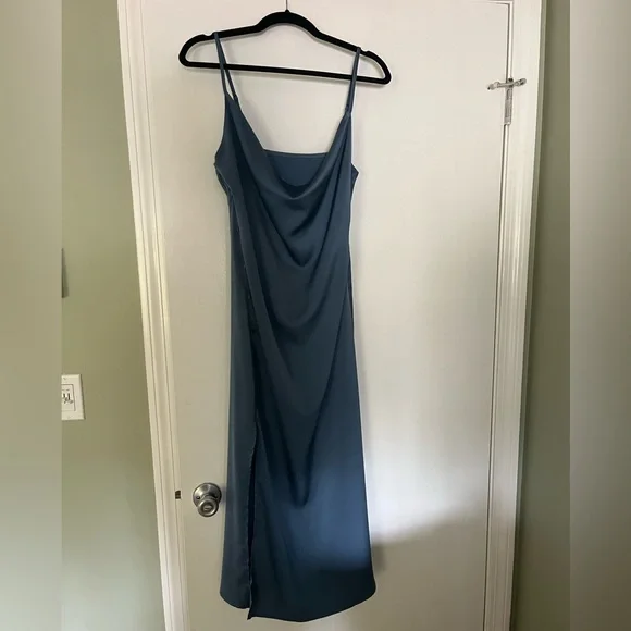 Cider Dresses | Cider Satin Blue Dress | Color: Blue | Size: L | Kca0114x's Closet Cider Dresses | Cider Satin Blue Dress | Color: Blue | Size: L | Kca0114x's Closet